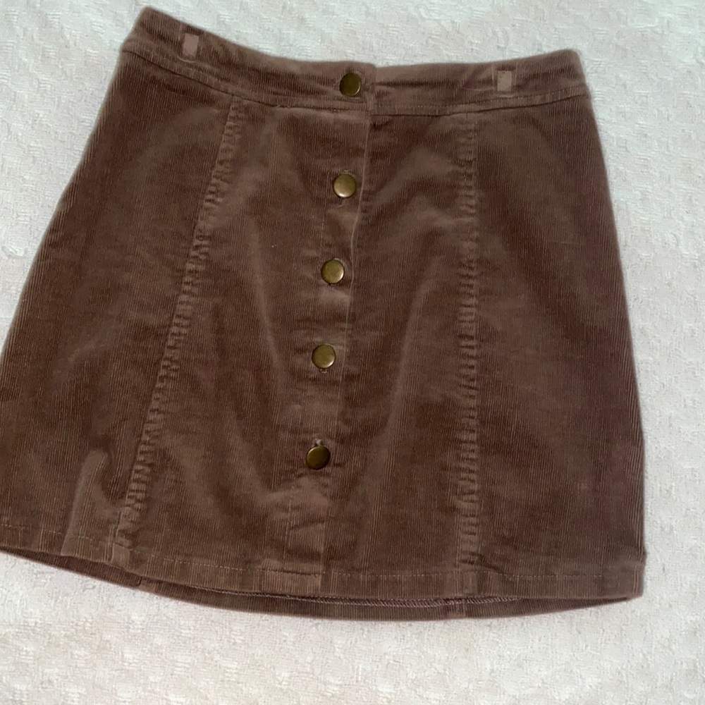 Brown corduroy skirt